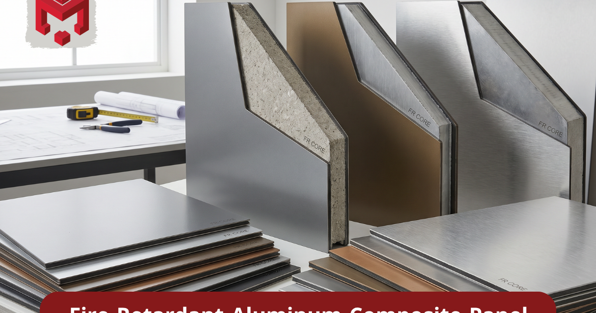 Fire retardant aluminum composite panel facade