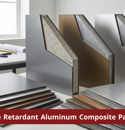 Fire retardant aluminum composite panel facade