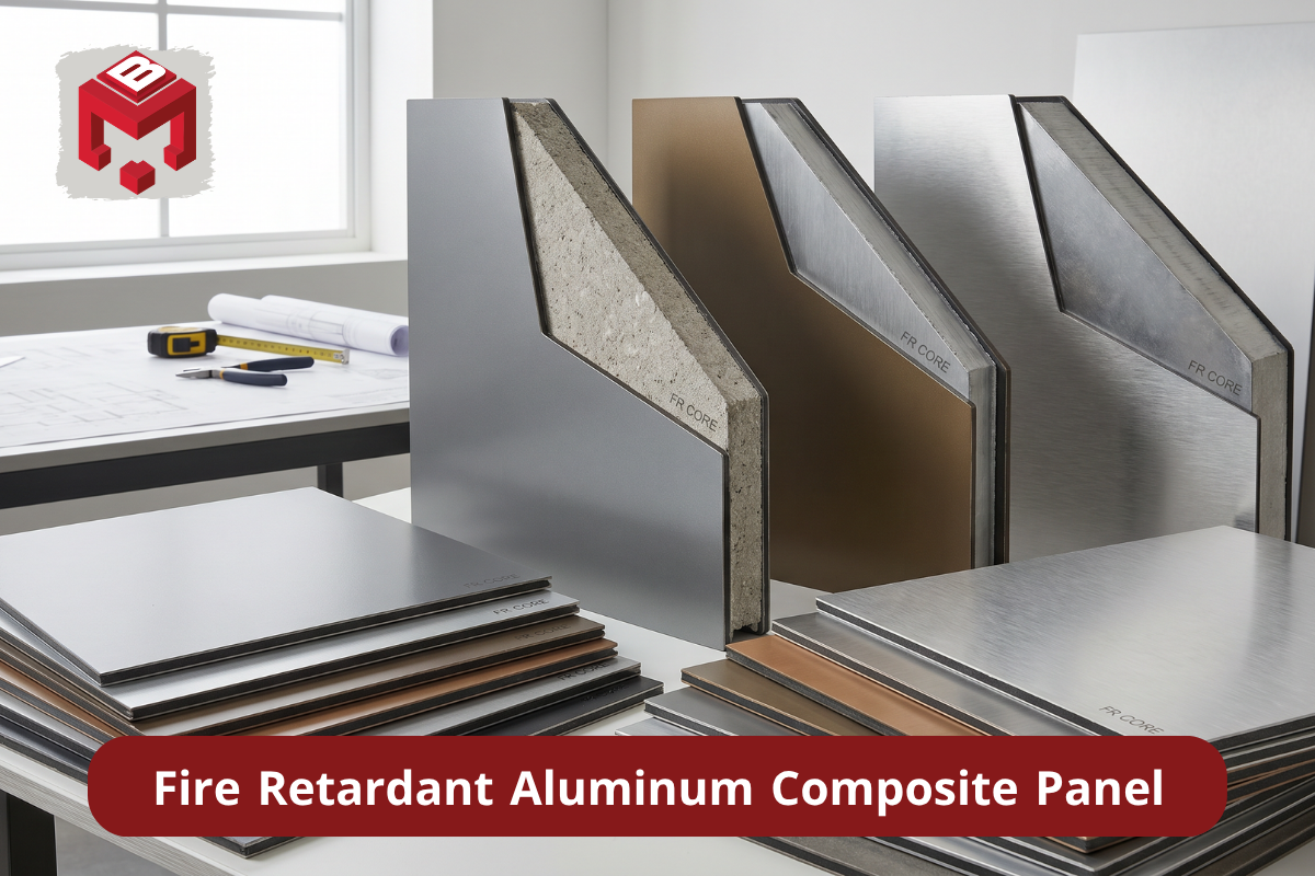 Fire retardant aluminum composite panel facade