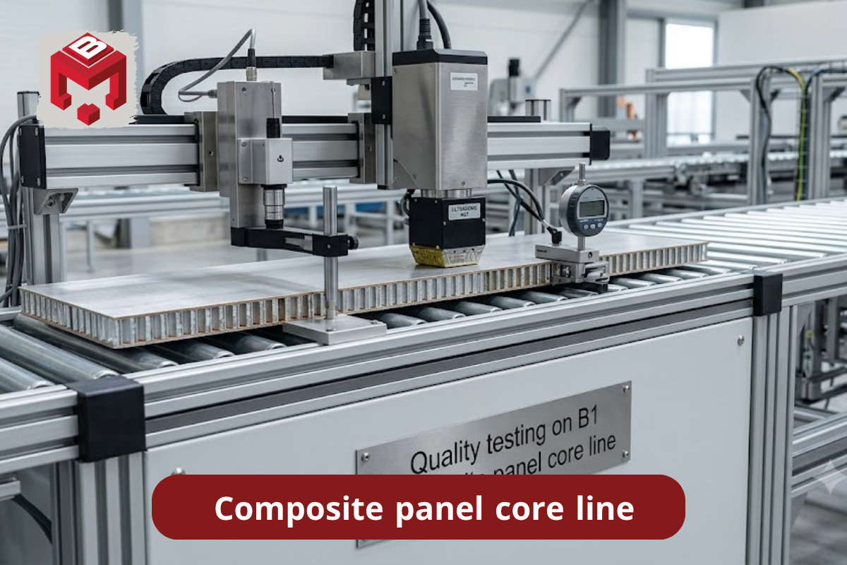 Quality testing on B1 composite panel core line